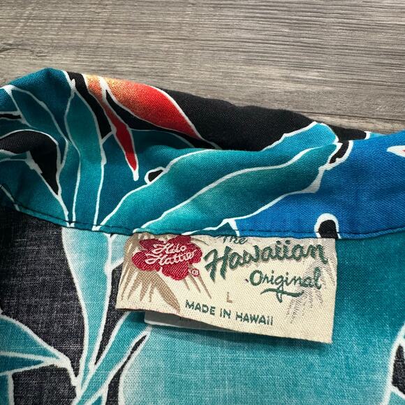 Vintage Y2K Hilo Hattie Floral AOP Mens L Short Sleeve Button Up Hawaiian Shirt - Picture 4 of 8